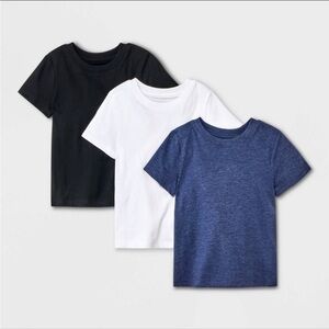 Kids' Black, White, and Blue crew neck T-Shirt bundle 3T